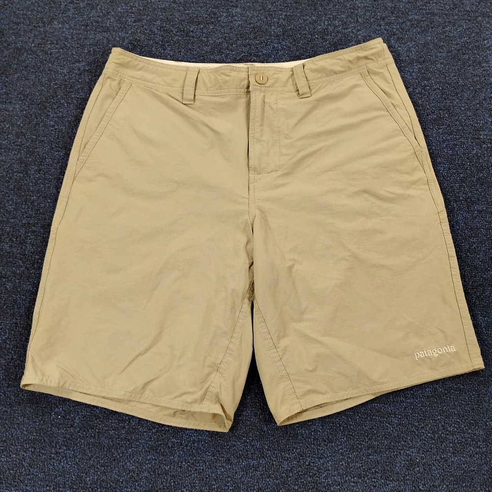 Patagonia Shorts Mens 34 Wayfarer Walk Hiking Tan Khaki Nylon Stretch Gorpcore